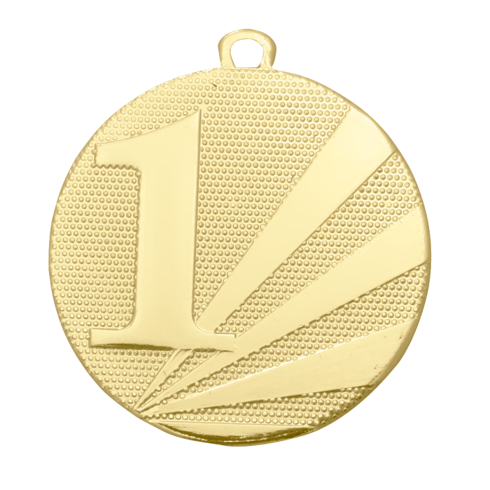 GOLD 1ST PLACE RAY 50MM MEDAL ***SPECIAL OFFER 50% OFF RIBBON PRICE***